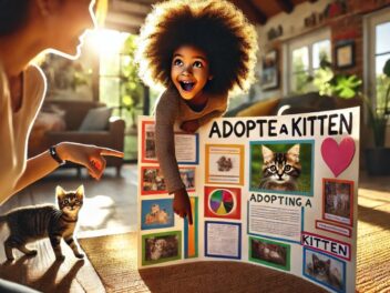 Cette fillette de 12 ans réalise un exposé incroyable pour convaincre sa mère d&rsquo;adopter un chat : leur rencontre va vous émouvoir