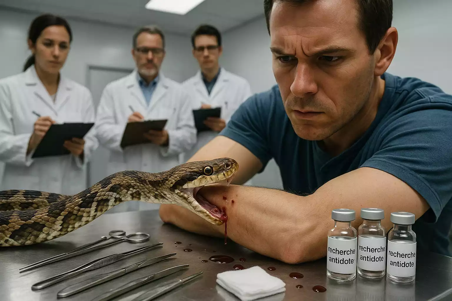 Il se fait mordre 200 fois par un serpent pour créer un antidote, un projet fou ?