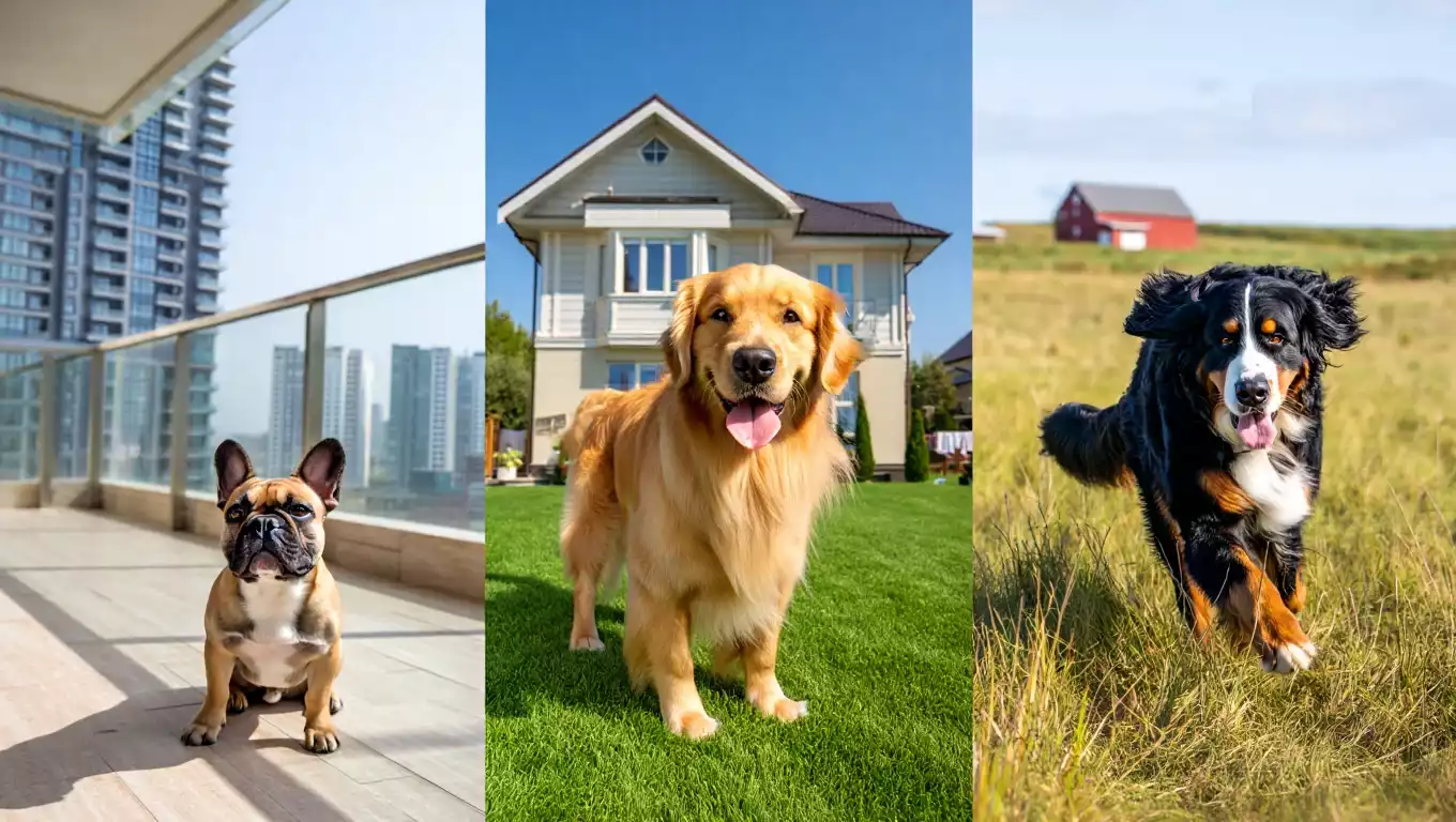 Types de logement et races de chiens adaptées à chaque environnement