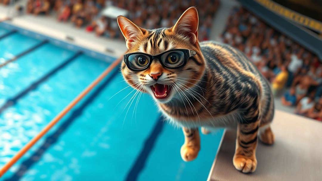 Plongeons de chat en piscine, quand l&rsquo;IA se joue des chats
