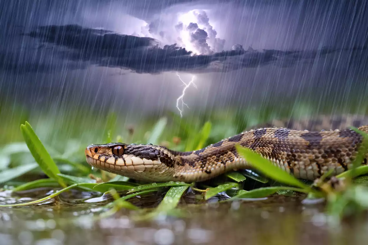 Vipères : ces 3 endroits à éviter absolument après un orage en France !