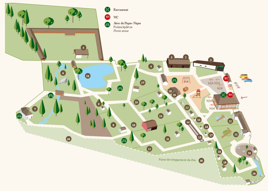 plan du Zoo de Servion