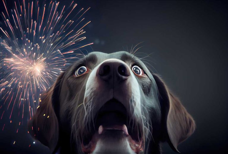 calmer votre chien lors de feux d'artifice