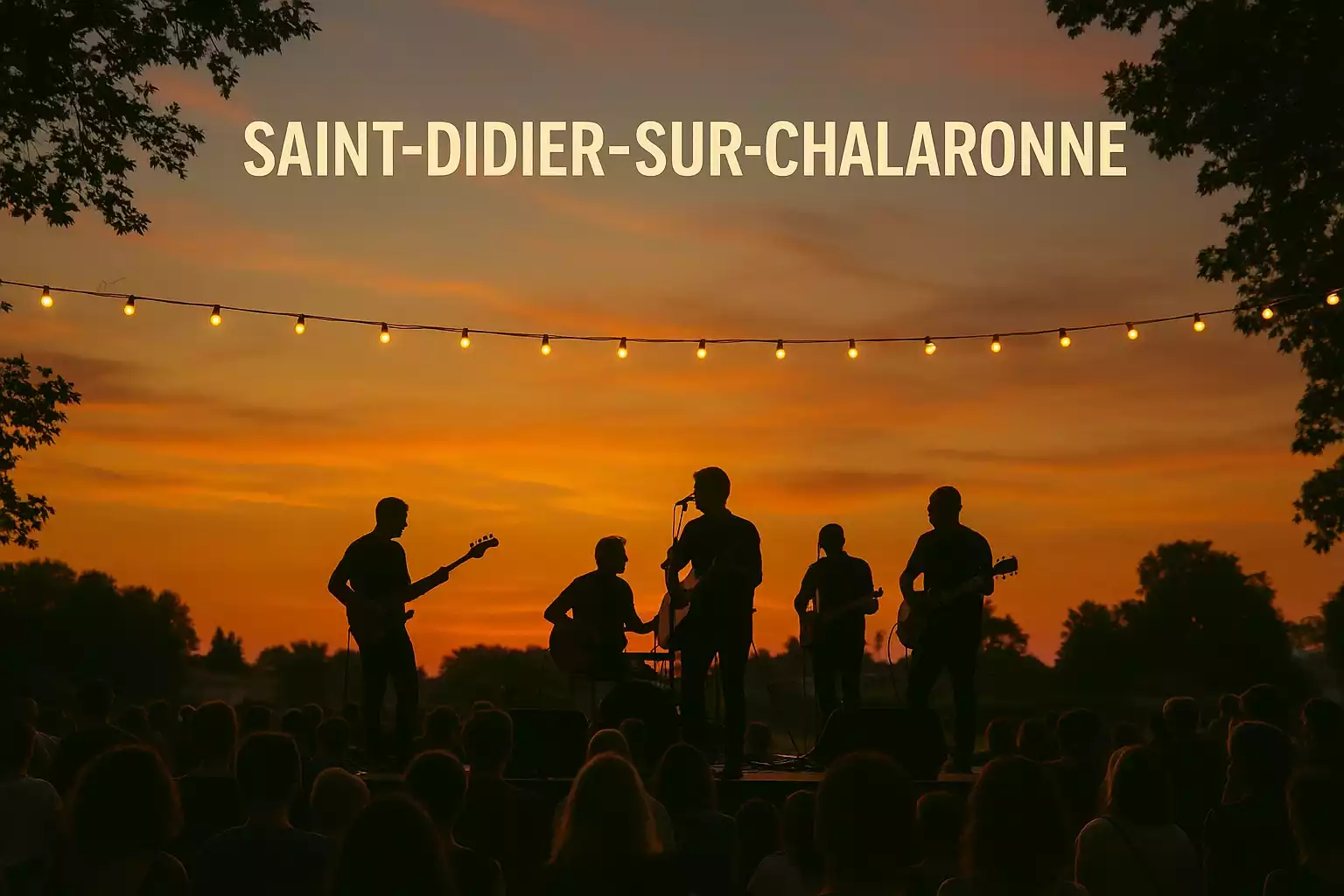 Ambiance festive d’un apéro-concert en plein air à Saint-Didier-sur-Chalaronne.