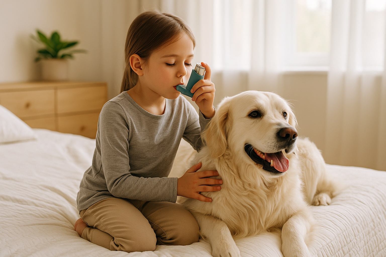 Retour des animaux domestiques pour les enfants asthmatiques grâce à un bon traitement