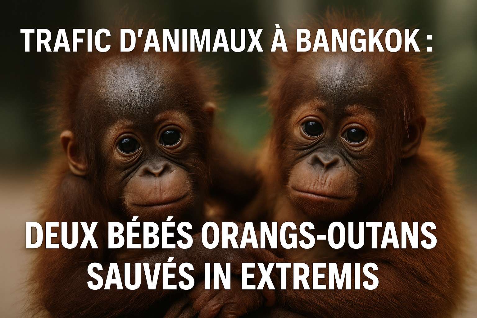 Trafic d’animaux à Bangkok : deux bébés orangs-outans sauvés de justesse