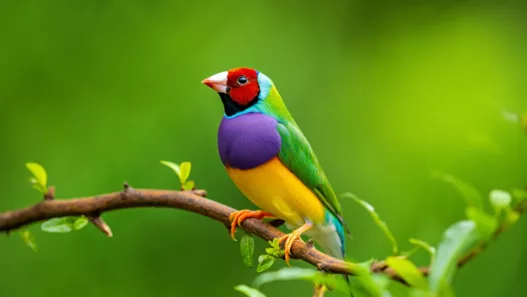 Découvrez le Diamant de Gould : Un compagnon coloré et vif venu d’Australie