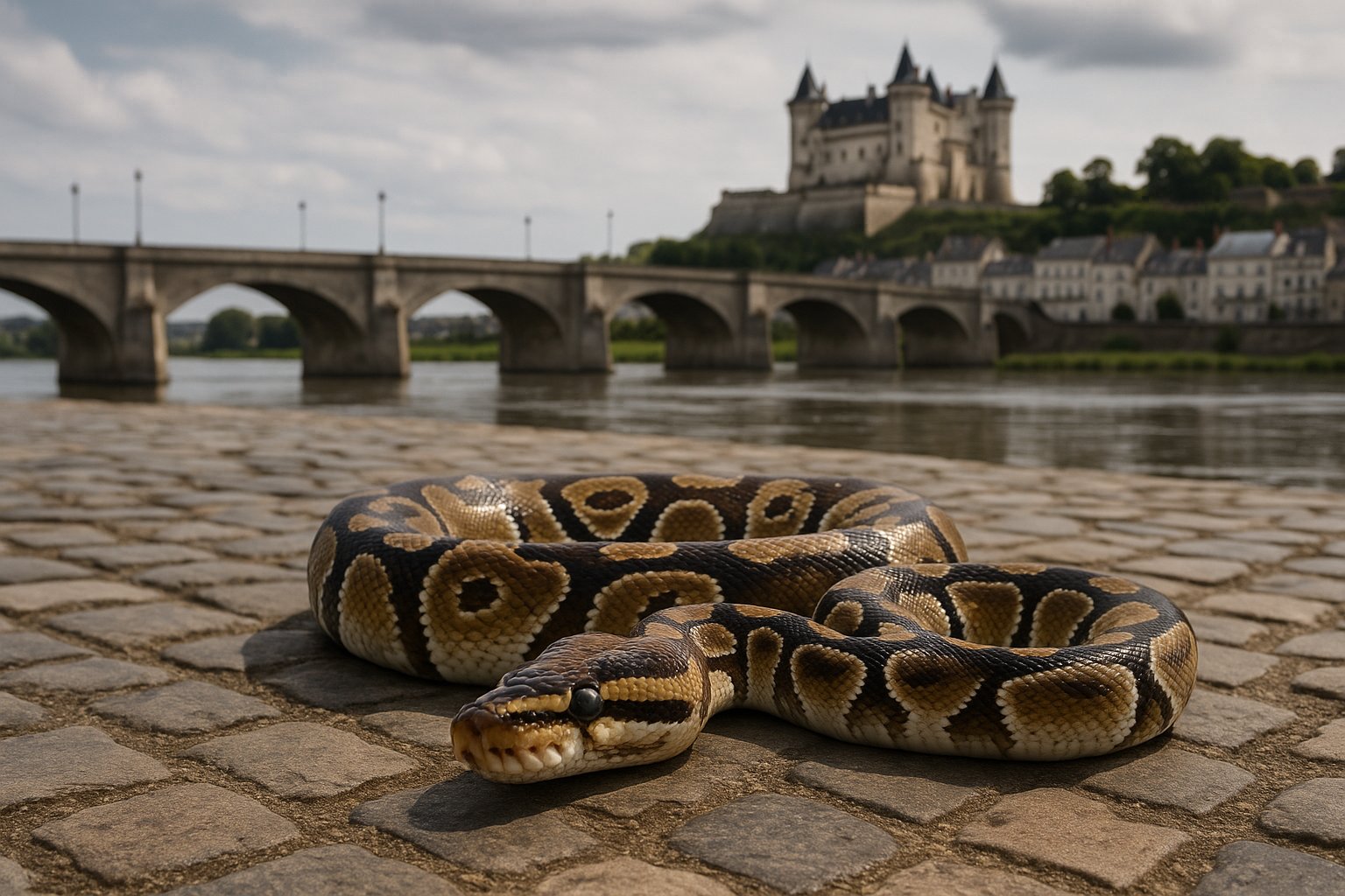 Un python royal en liberté à Saumur : la police intervient