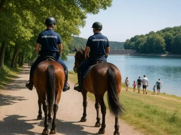 Roannais : gendarmes à cheval, une expérience inédite cet été autour du barrage de Villerest