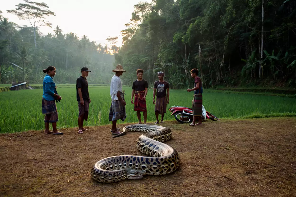 Indonésie : Un agriculteur découvert dans l’estomac d’un python géant de 8 mètres