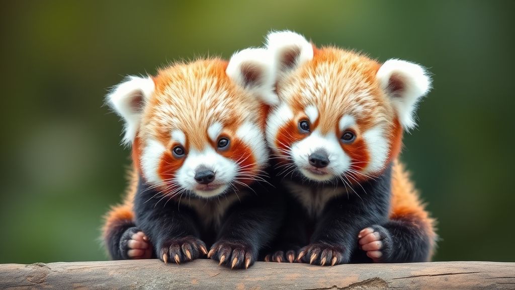 Naissance exceptionnelle de deux pandas roux à la Ménagerie du Jardin des Plantes à Paris